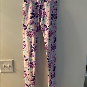 Floral Purple Girls Leggings